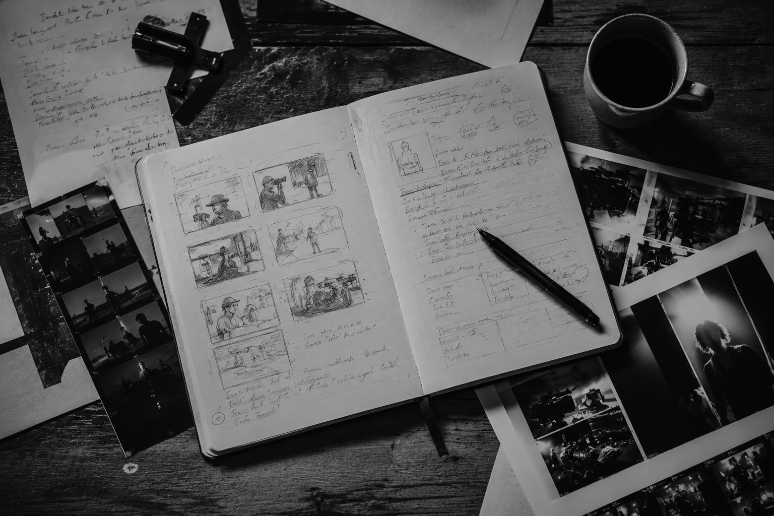Storyboard-Arbeitsfläche für die strategische Schärfung