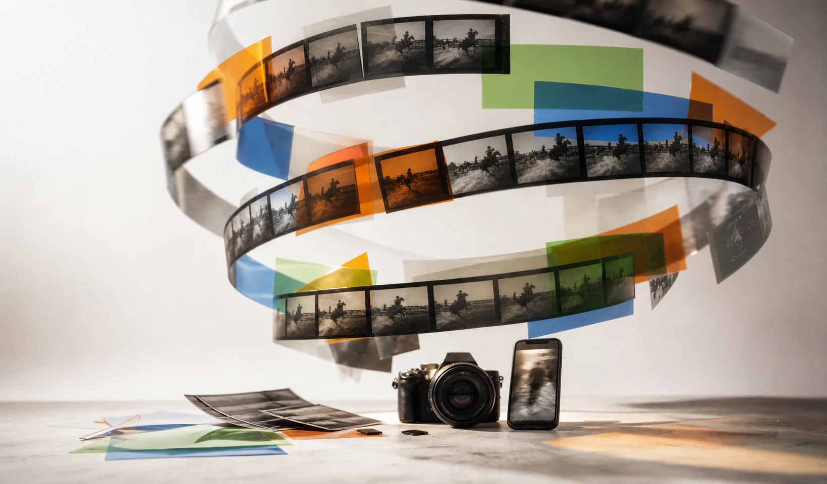 Kamera und Filmstreifen als Produktionssystem